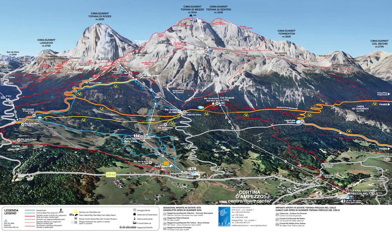 Cortina d’Ampezzo Tofana Trails Map